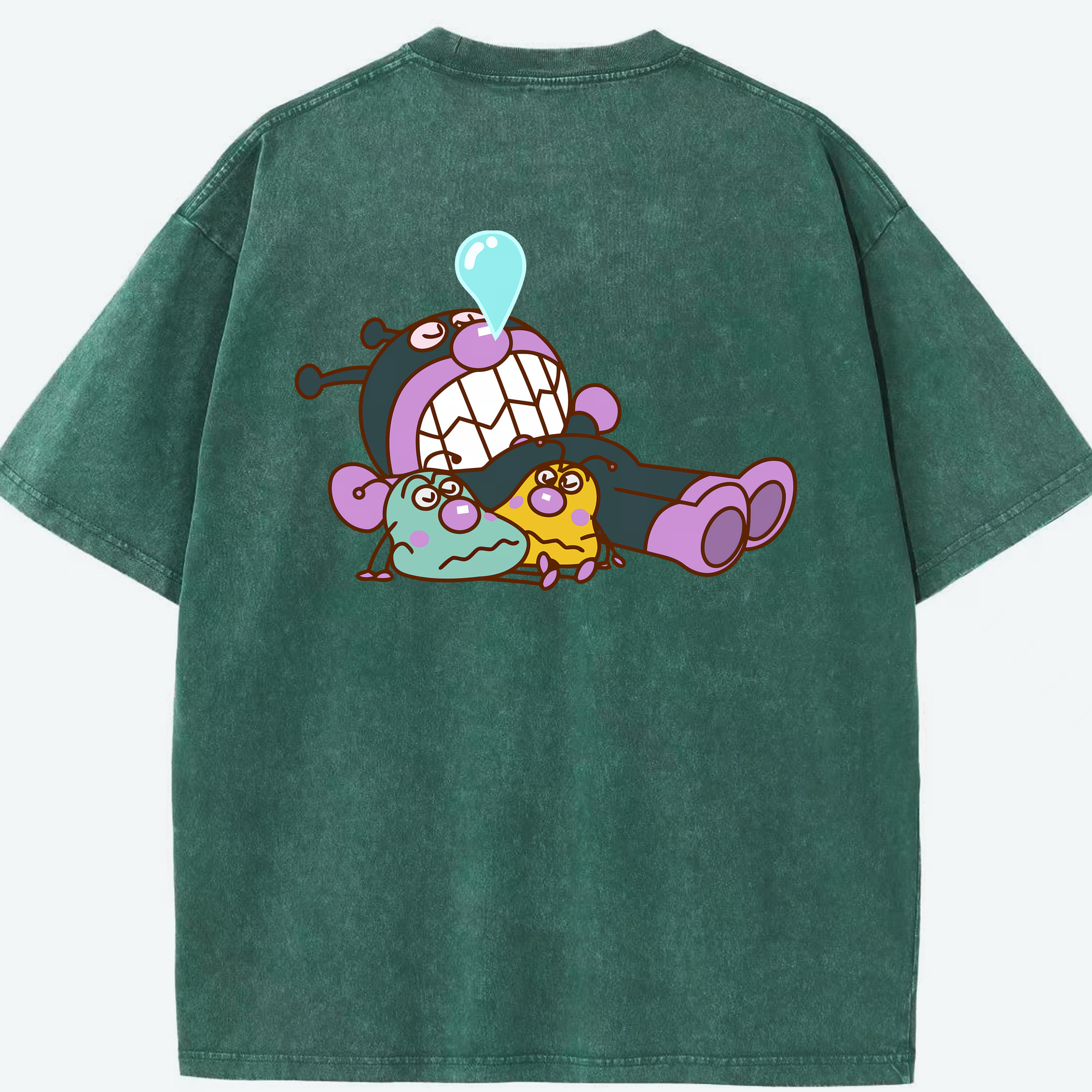 （画像用） アンパンマン Anpanman 綿100% ヴィンテージ風 半袖Tシャツ（背面プリント）
